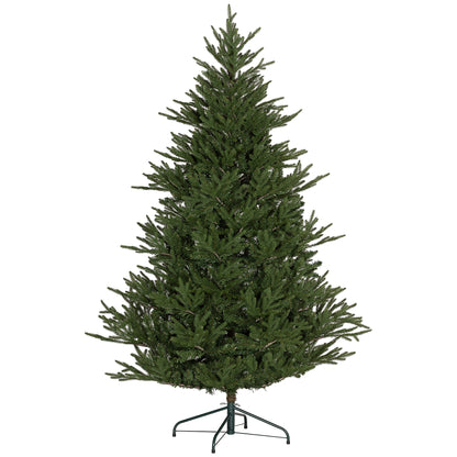 6ft Artificial Christmas Tree with 2380 Tips, Metal Base, Realistic, Easy to Assemble, Green
