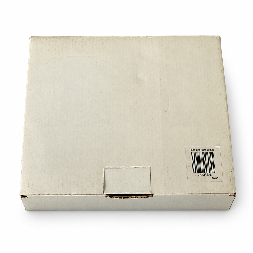 Heart clock box on white background
