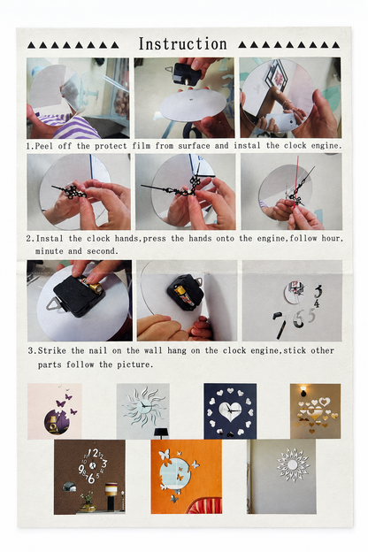 Heart clock instruction leaflet