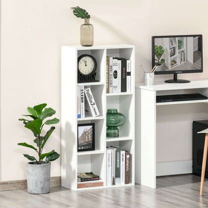 Seven-Cube Bookcase Bookshelf Cabinet Storage Organiser - White Wood Effect