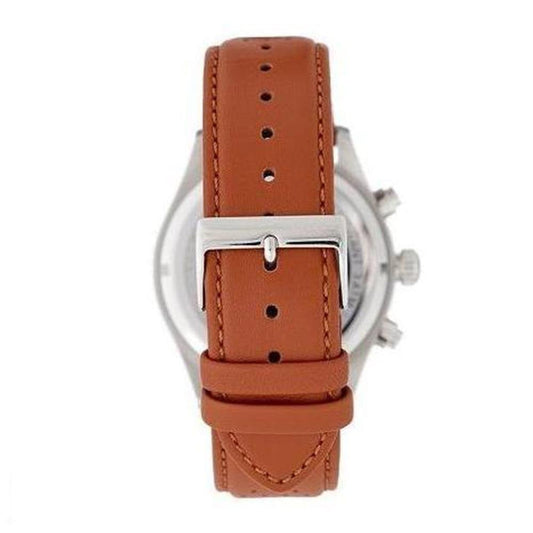 Hugo Boss Mens Grand Prix Wrist Watch White Dial & Brown Strap HB1513475