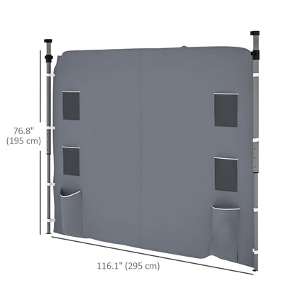 Outsunny 195 x 295cm Replacement Gazebo Sidewall - Grey / Green / Black / Beige