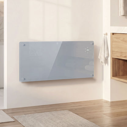 2000W Smart Panel Heater | Tuya WiFi App, Alexa & Google Home | Wall-Mounted or Freestanding | Weekly Timer | Grey