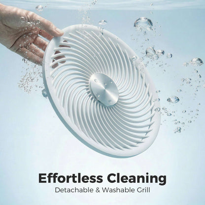 Pedestal Standing Fan | Turbo Mode | 20dB Sleep Mode | 8 Speeds | 16m³/min Airflow | 90° Oscillation | Aromatherapy Pad | Detachable Washable Grill | 5m Remote | 12H Timer | 50W | 83-107cm | White