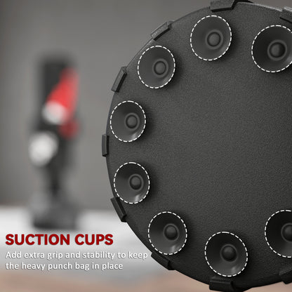 Freestanding Punching Bag with Adjustable Strike Pad | Fillable Base | Height 65–175cm | Boxing Wraps Included | Black