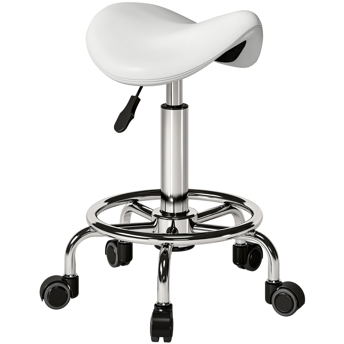 Salon Saddle Stool, Rolling Saddle Chair for Massage, Spa, Clinic, Beauty, Hairdressing and Tattoo