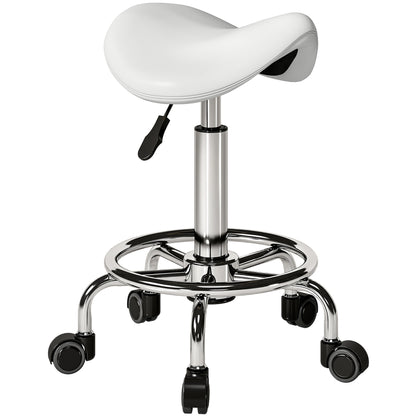 Salon Saddle Stool, Rolling Saddle Chair for Massage, Spa, Clinic, Beauty, Hairdressing and Tattoo