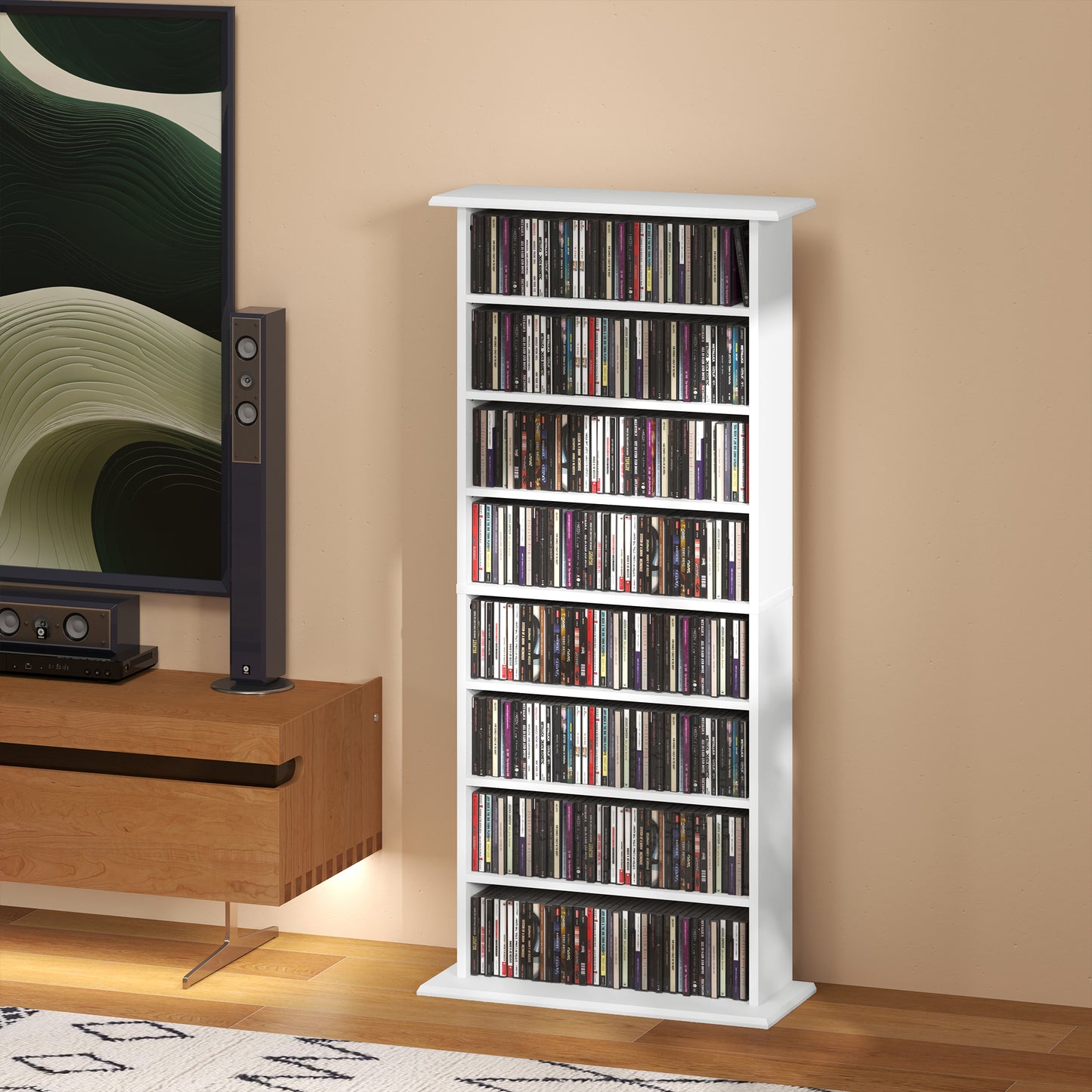 360 CD Storage Unit - White