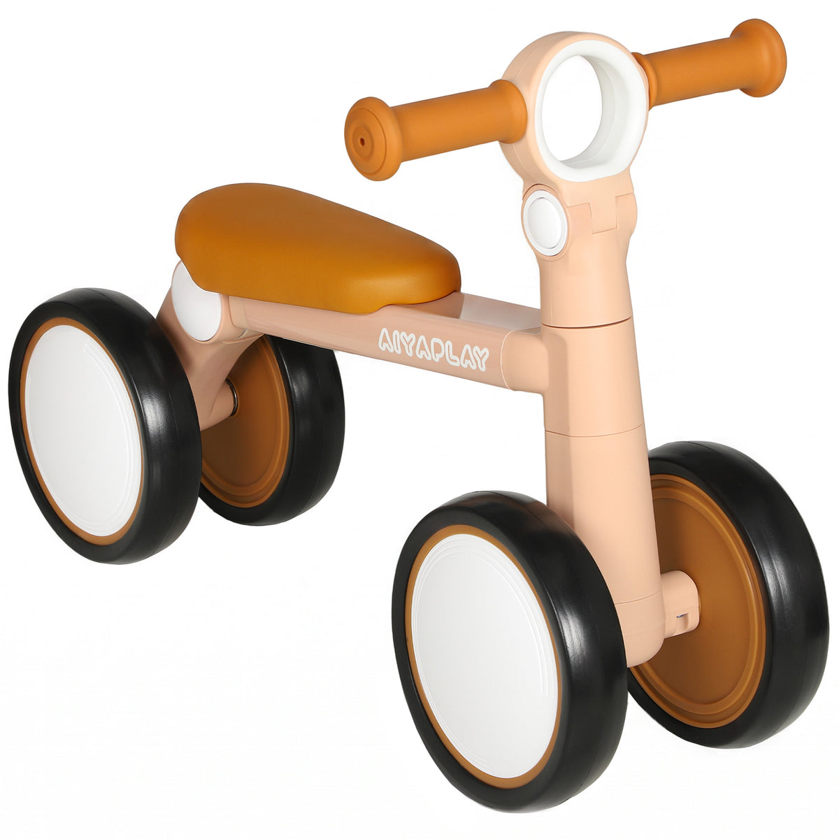 Kids Balance Bike No Pedal | Foldable Design | Adjustable Seat & 3-Position Handlebar | 135° Steering | Quiet EVA Wheels | Soft PU Seat | Lightweight Aluminium Frame | 25kg | 57x28.5x40cm | Ages 12–36 Months | White & Pink