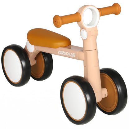 Kids Balance Bike No Pedal | Foldable Design | Adjustable Seat & 3-Position Handlebar | 135° Steering | Quiet EVA Wheels | Soft PU Seat | Lightweight Aluminium Frame | 25kg | 57x28.5x40cm | Ages 12–36 Months | White & Pink