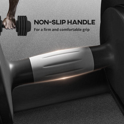 SPORTNOW Adjustable Dumbbells Set, 4-in-1 Weights Set with Storage Tray and Non-Slip Handle, 7KG 13KG 18KG 24KG