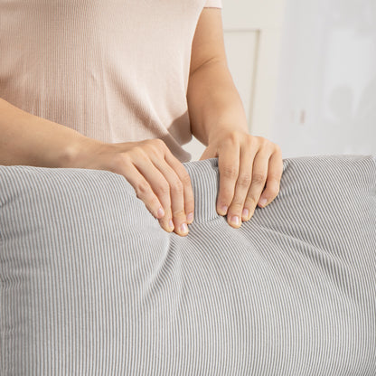 Corduroy Rocking Armchair - Grey / Beige