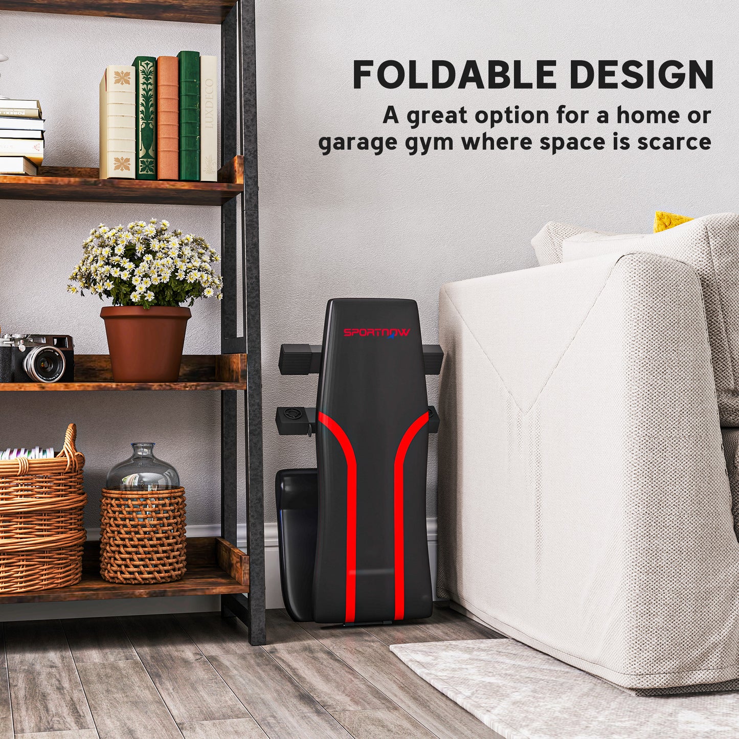 SPORTNOW Foldable Weight Bench, Adjustable Incline Flat Bench Press with 6-Level Backrest, 4-Level Seat, Leg Extension for Home Gym Workout Full Body Strength Training