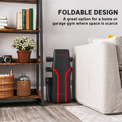 SPORTNOW Foldable Weight Bench, Adjustable Incline Flat Bench Press with 6-Level Backrest, 4-Level Seat, Leg Extension for Home Gym Workout Full Body Strength Training