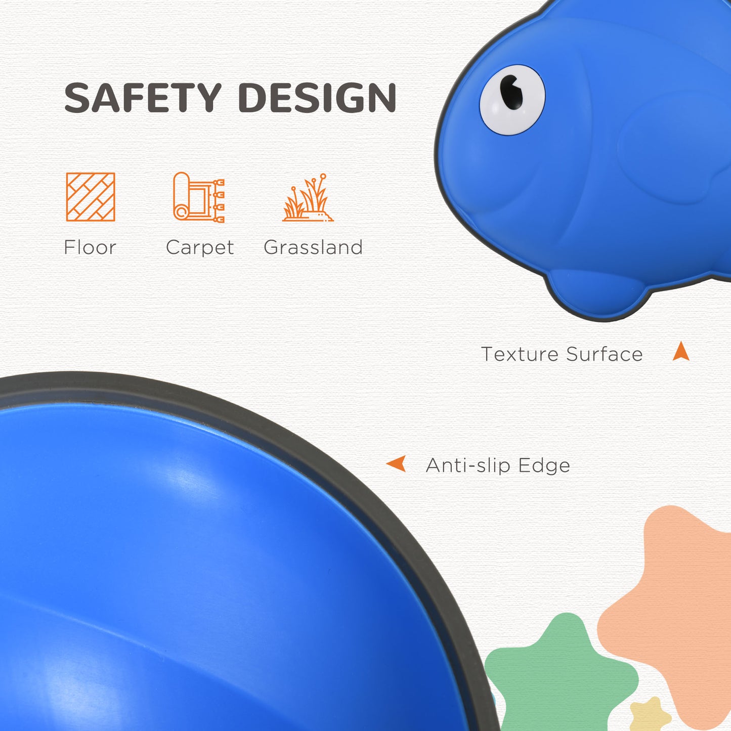 AIYAPLAY 6 Piece Balance Stepping Stones Kids for Sensory with Non-slip Edge, Stackable Outdoor Indoor Obstacle Course