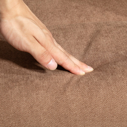 Recliner Chair with Footstool, Upholstered Velvet Fabric Armchair with Adjustable Back, Solid Wood Frame for Living Room