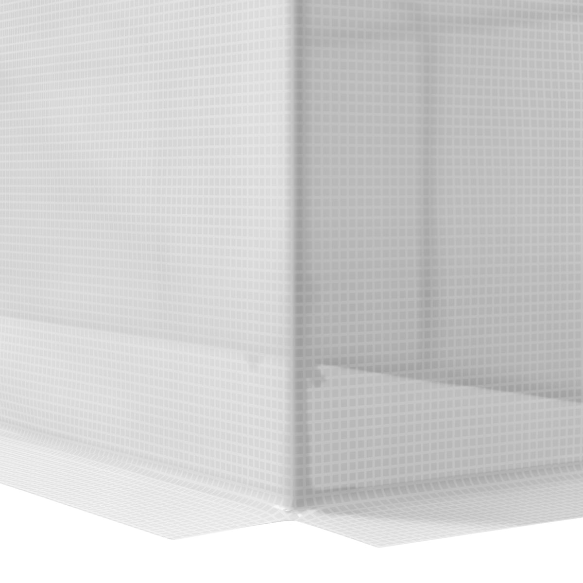 Outsunny Mini Greenhouse | 180 × 60 × 60cm White PE Grow House | 3 Zipped Roll-Up Windows | Steel Frame & 10cm Bury-In Edges