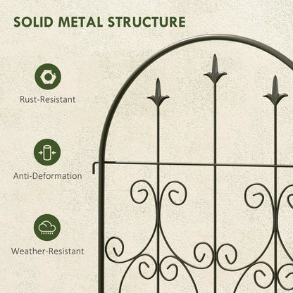 Set of 2 Metal Garden Trellis, Decorative Trellis Panels for Climbing Outdoor Plants, Vegetables, Vines, Flowers, 150 x 50 cm, Scrollwork