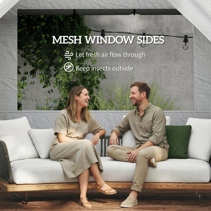 3x6m Pop-Up Canopy Gazebo | 17.5m² Coverage | 210D Silver-Coated UPF50+ Oxford Fabric | 6 Detachable Sidewalls | 3-Level Height Adjustment | 12 Drainage Holes | 18 Stakes & 6 Guy Ropes | Wheeled Carry Bag | White