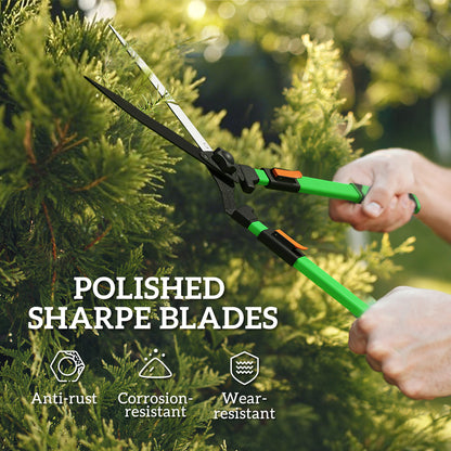 Outsunny 2 Pieces Garden Shears Set, Tree Lopper, Hedge Shears with Telescopic Extendable Handles, Garden Shears for Hedges, Shrubs and Bushes