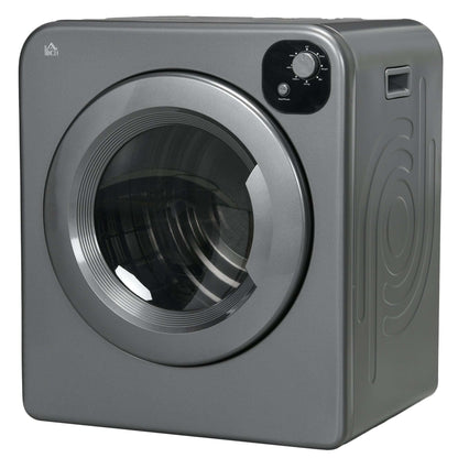 6kg Vented Tumble Dryer, Freestanding, Wall Mounted, Stackable, Portable Dryer with 7 Programmers, Grey
