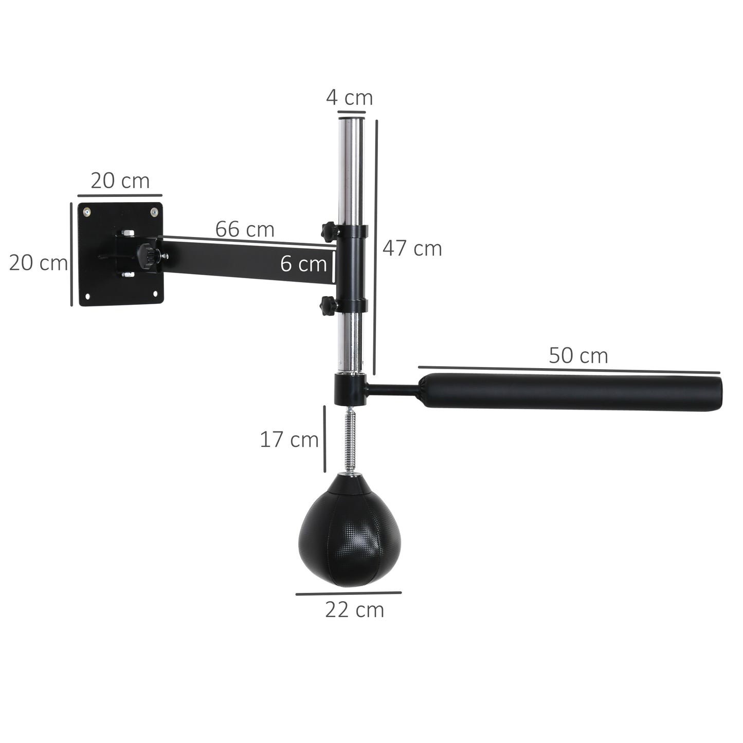 Wall Mount Height Adjustable Speed Bag Boxing, Height Adjustable Punching Bag, Training Kit