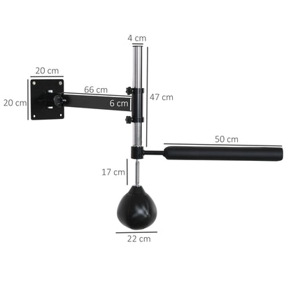 Wall Mount Height Adjustable Speed Bag Boxing, Height Adjustable Punching Bag, Training Kit