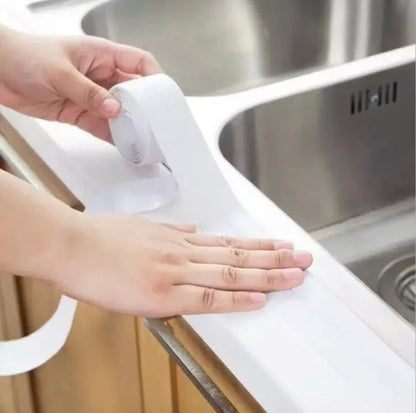 Bathroom Shower Sink Bath Sealing Strip Tape PVC Self Adhesive Waterproof Sticker Caulktape For Bathroom Kitchen x 7 Colours