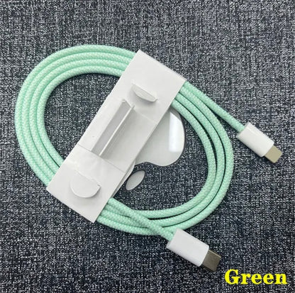 USB-C to Lightning Fast Charge Cable 1.5m | PD 20W | Nylon Braided | iPhone iPad iMac MacBook | 5 Colours