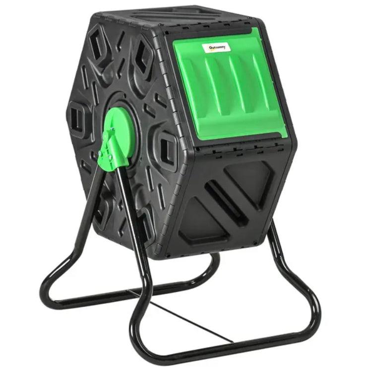 Single Chamber 65L Litre Tumbling Composter Compost Revolving Storage Bin