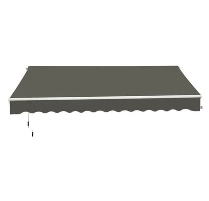 Manual Awning Canopy Sun Shade Shelter Retractable for Garden - Different Sizes - Grey