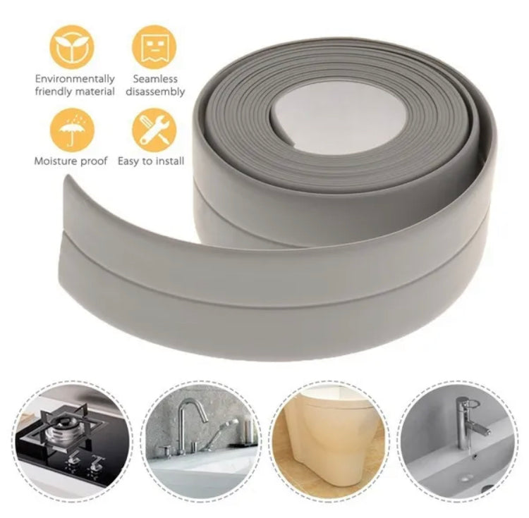 Bathroom Shower Sink Bath Sealing Strip Tape PVC Self Adhesive Waterproof Sticker Caulktape For Bathroom Kitchen x 7 Colours
