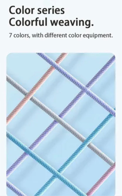 USB-C to Lightning Fast Charge Cable 1.5m | PD 20W | Nylon Braided | iPhone iPad iMac MacBook | 5 Colours