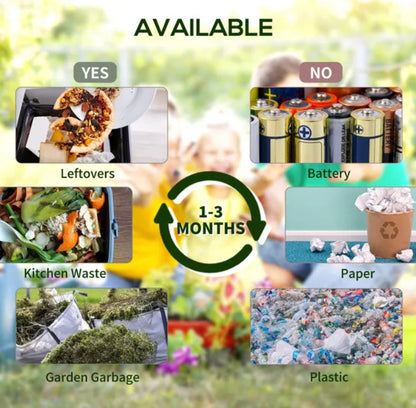 Single Chamber 65L Litre Tumbling Composter Compost Revolving Storage Bin