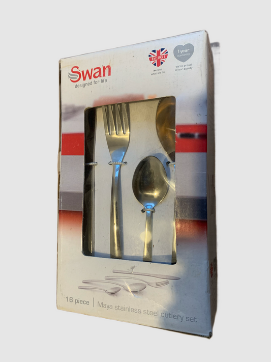 Swan 16 Piece Maya Stainless Steel Cutlery Set