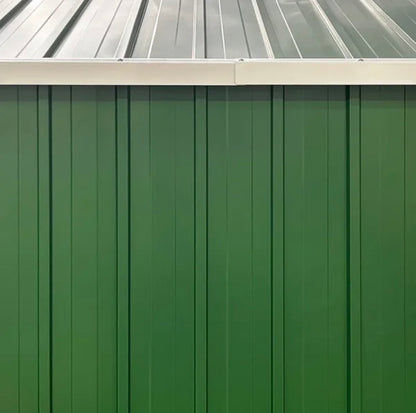 Outsunny 8 x 4ft Outdoor Garden Storage Shed with Lockable Door, Steel Tool Storage Box for Backyard, Patio and Lawn, Green