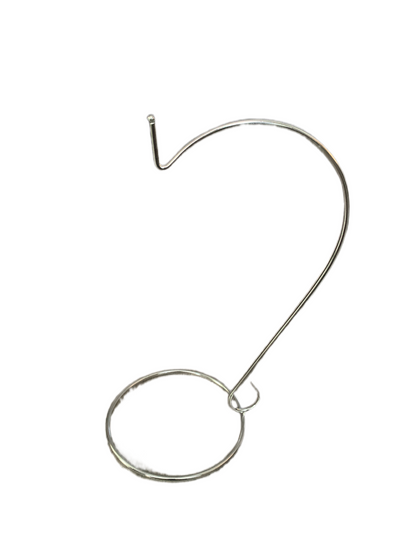 Chrome Wire Hanging Stand & Hook | Banana Hanger | Terrarium Display | Ornament Holder | Fruit Storage | Kitchen Home