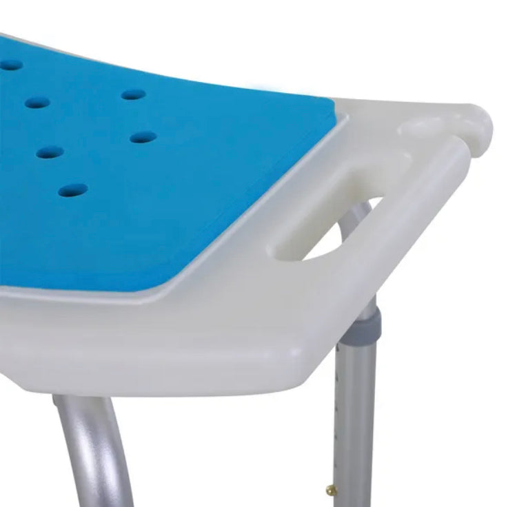 6-Level Height Adjustable Non Slip Aluminium Bathroom Shower Stool Chair With Padded Seat