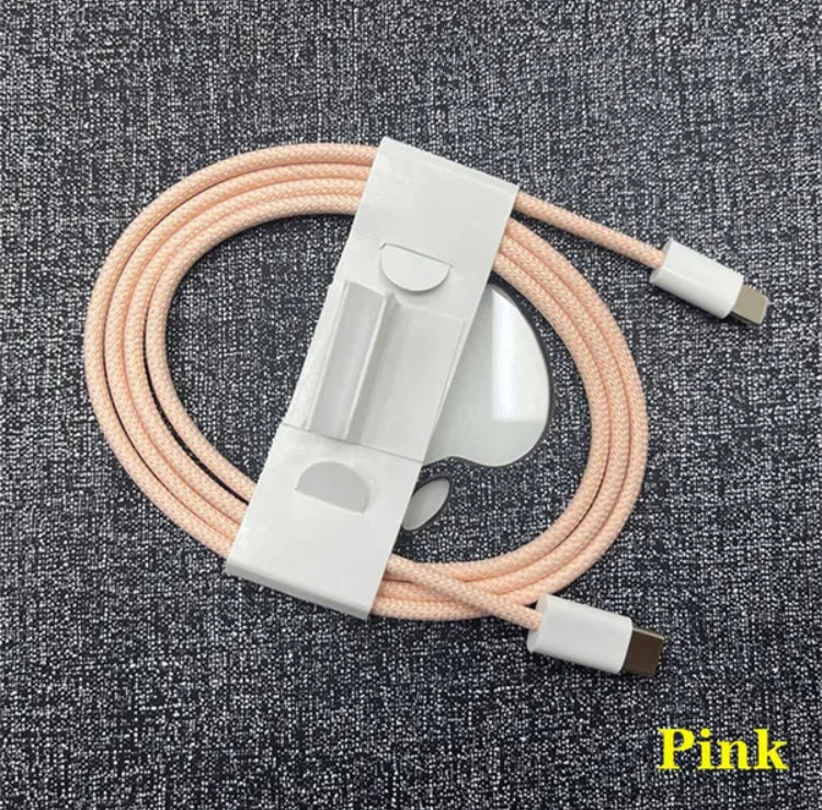 USB-C to Lightning Fast Charge Cable 1.5m | PD 20W | Nylon Braided | iPhone iPad iMac MacBook | 5 Colours