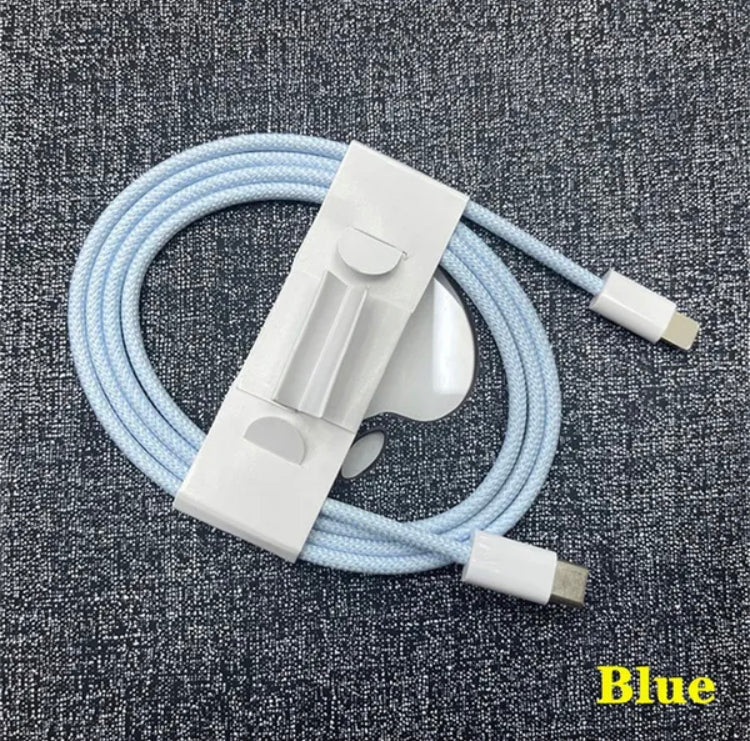 USB-C to Lightning Fast Charge Cable 1.5m | PD 20W | Nylon Braided | iPhone iPad iMac MacBook | 5 Colours