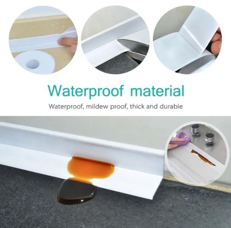 Bathroom Shower Sink Bath Sealing Strip Tape PVC Self Adhesive Waterproof Sticker Caulktape For Bathroom Kitchen x 7 Colours
