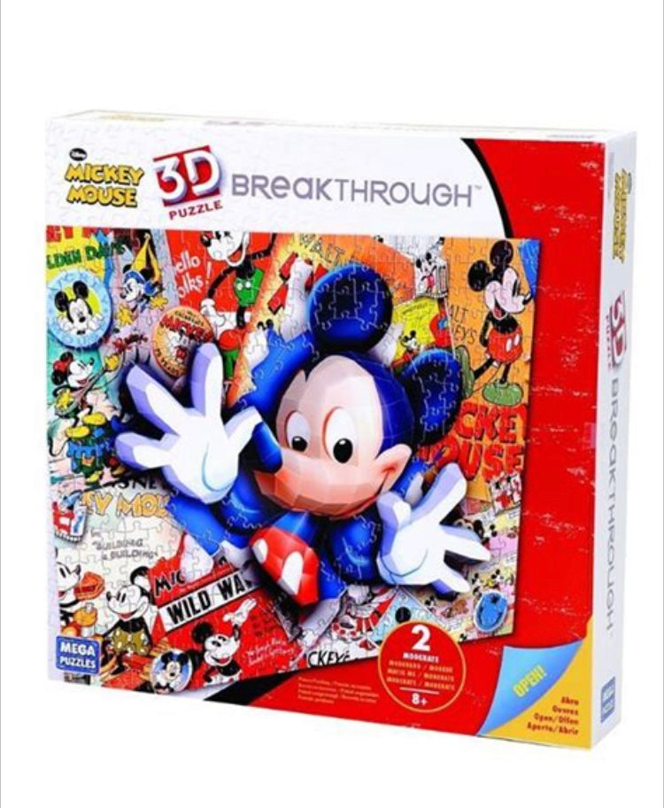 Mega Bloks 3D Breakthrough Disney Mickey Mouse Puzzle Jigsaw Mega Puzzles