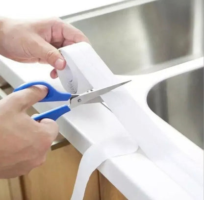 Bathroom Shower Sink Bath Sealing Strip Tape PVC Self Adhesive Waterproof Sticker Caulktape For Bathroom Kitchen x 7 Colours