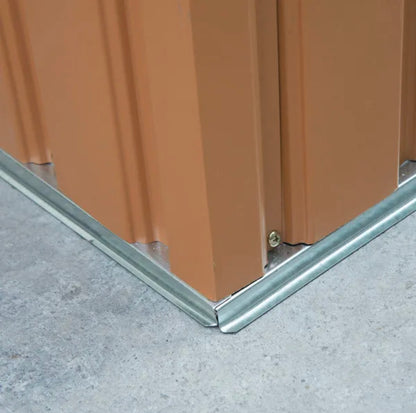 Outsunny Lockable Garden Shed Large Patio Tool Metal Storage Building Foundation Sheds Box Outdoor Furniture (9Ft X 6Ft, Khaki)