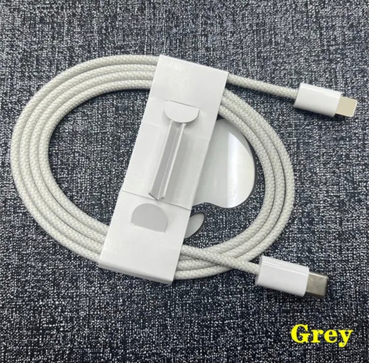 USB-C to Lightning Fast Charge Cable 1.5m | PD 20W | Nylon Braided | iPhone iPad iMac MacBook | 5 Colours