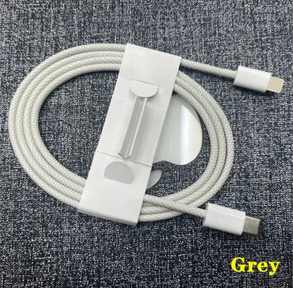 USB-C to Lightning Fast Charge Cable 1.5m | PD 20W | Nylon Braided | iPhone iPad iMac MacBook | 5 Colours