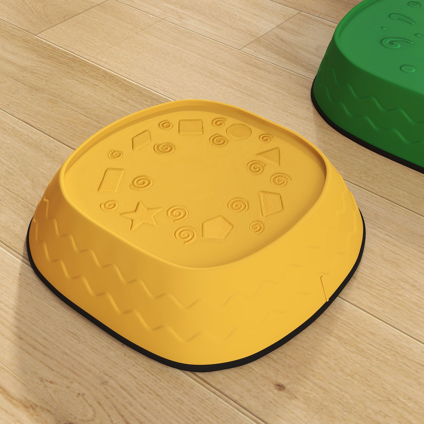 AIYAPLAY 5 Piece Sensory Stepping Stones for Toddlers, Frog-Shaped Kids Stepping Stones Set with Anti-Slip Edging for Ages 2-8
