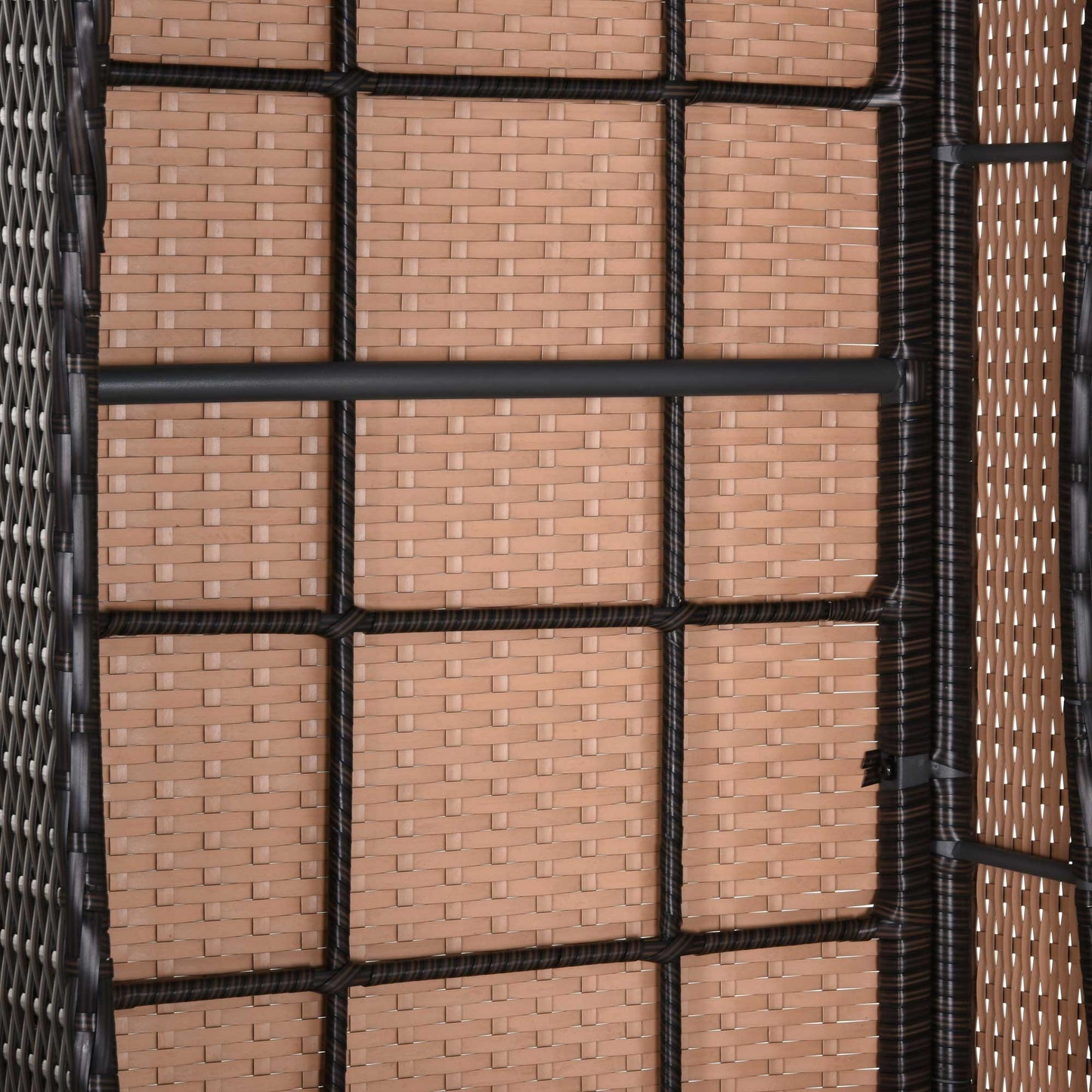 Outsunny 2 Pieces Rattan Sun Lounger Recliner Bed Reclining Chair Patio Garden Outdoor Wicker Weave Adjustable Headrest with Fire Retardant Cushion – Brown