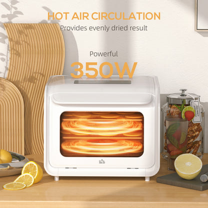 35-70°C Six-Tray Food Dehydrator - White / Black