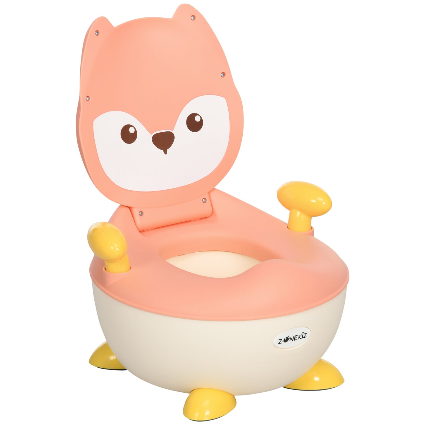 ZONEKIZ Baby Potty Training Toilet with Splash Guard, Anti-Tip Feet, Side Handles, Easy to Clean